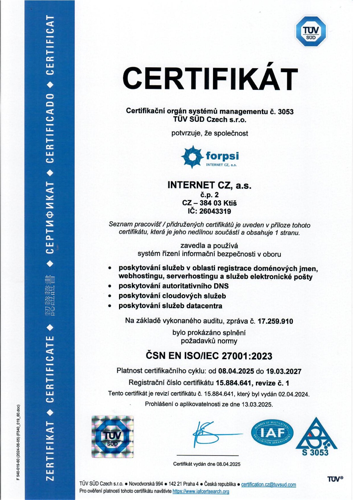 ČSN ISO/IEC 27001:2014