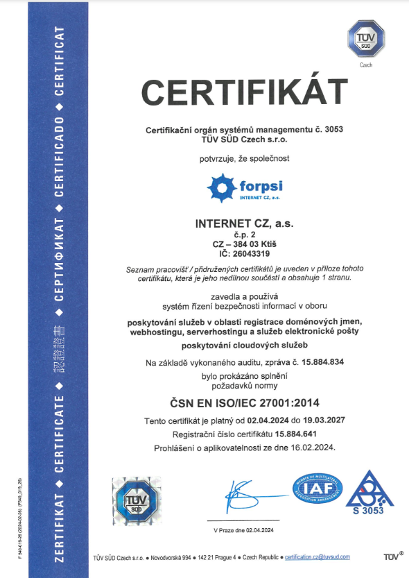ČSN ISO/IEC 27001:2014